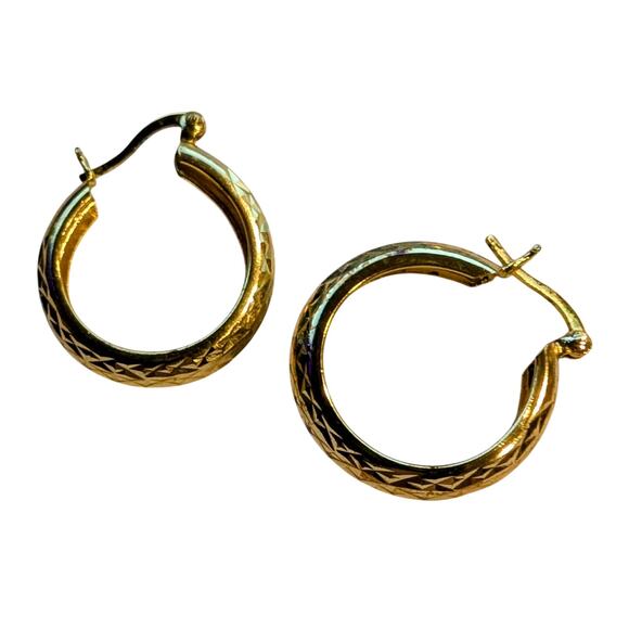 Lot of Three Pair Gold Tone Pierced Earrings - Picture 4 of 5